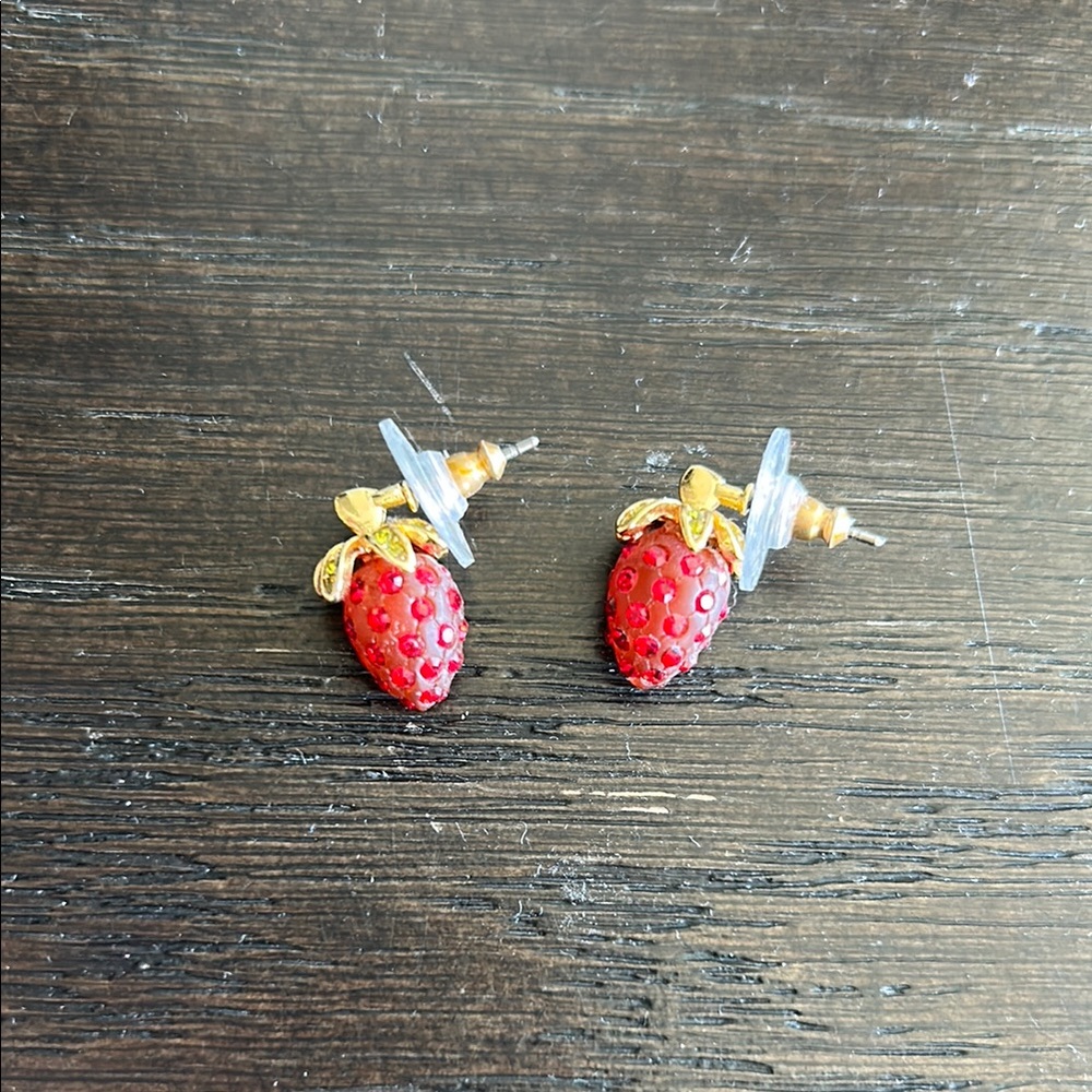 Ann Taylor Strawberry Stud Earrings